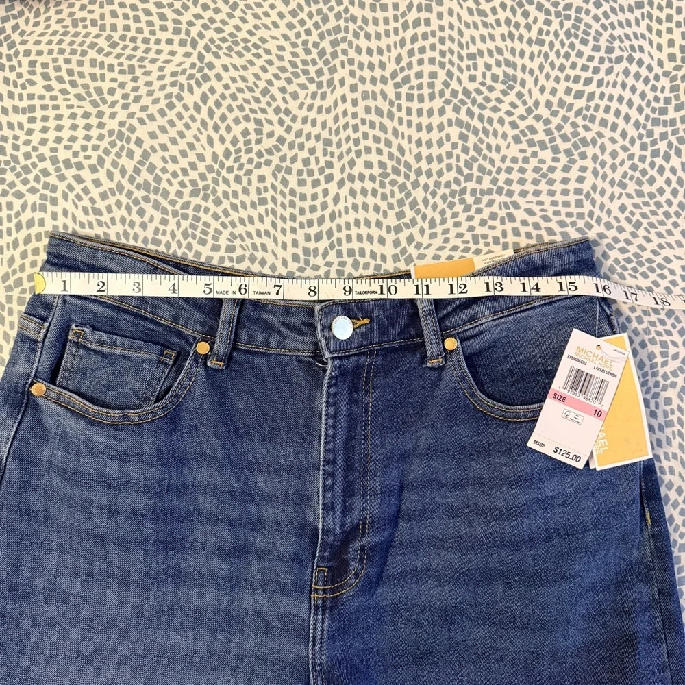 Michael Kors | Carmen Wide Leg, Super High Rise Dark Blue Jeans - Picture 5 of 8